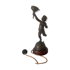 Lampe torchère ange putti angelot