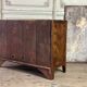 Louis XV chest of drawers in veneer and gilded bronze, Rance marble, 18th century