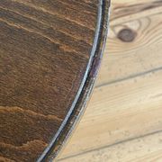 Turned wooden side table