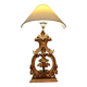Golden wood lamp