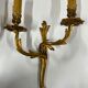 Pair of Louis XV wall lamps in gilded bronze