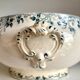 Salad bowl, soup tureen E. Bourgeois in blue ironstone