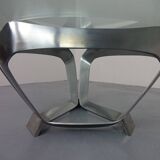 Glass coffee table by Knut Hesterberg for Ronald Schmitt, 1960s.