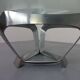 Glass Coffee Table by Knut Hesterberg for Ronald Schmitt, 1960s