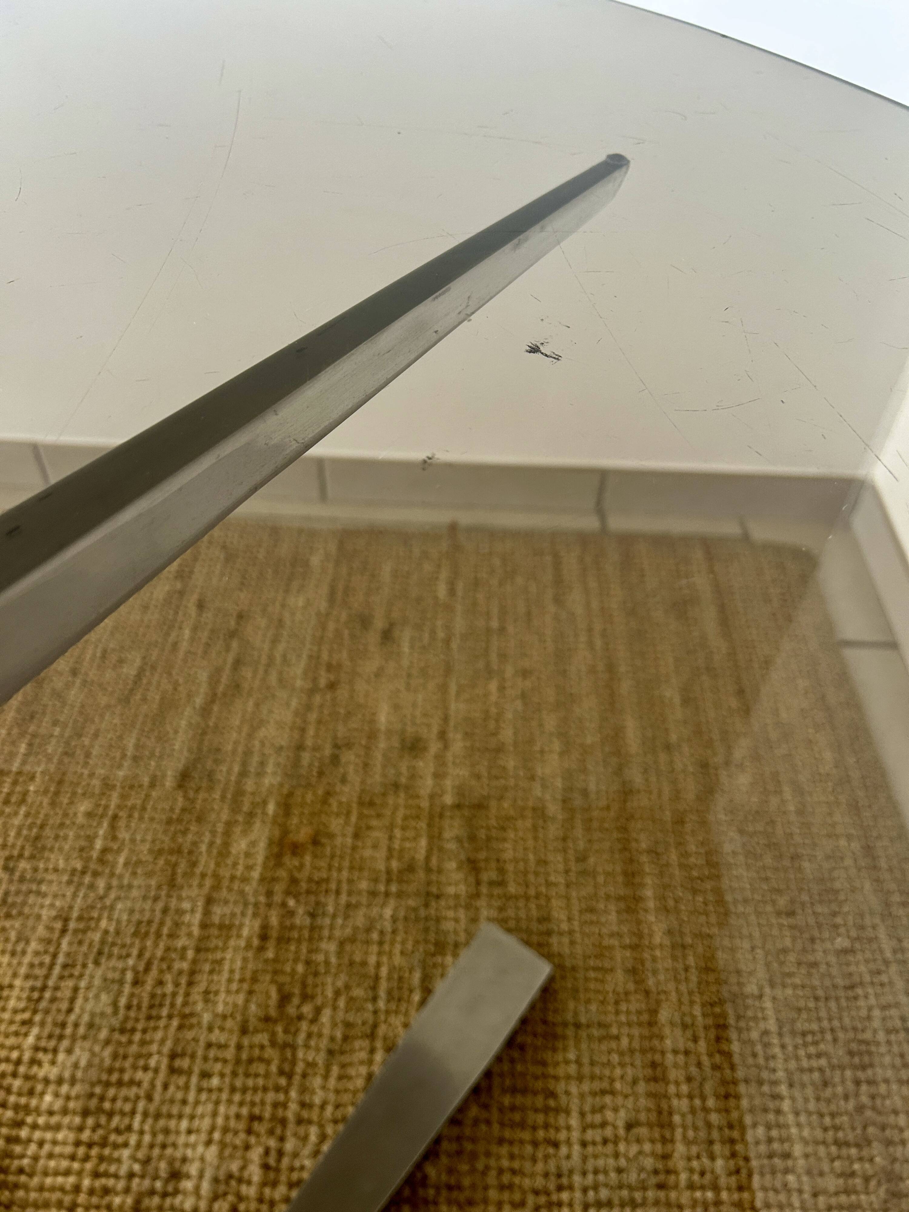 Glass dining table, 1970s