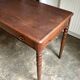 Bureau, table 1 tiroir en bois foncé 90 x 54,5 cm