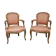 Pair of Louis XV style convertible armchairs