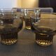 Set of 4 Italian Smoked Glasses - 1960s