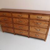 Classeur d'apothicaire vintage avec tiroirs