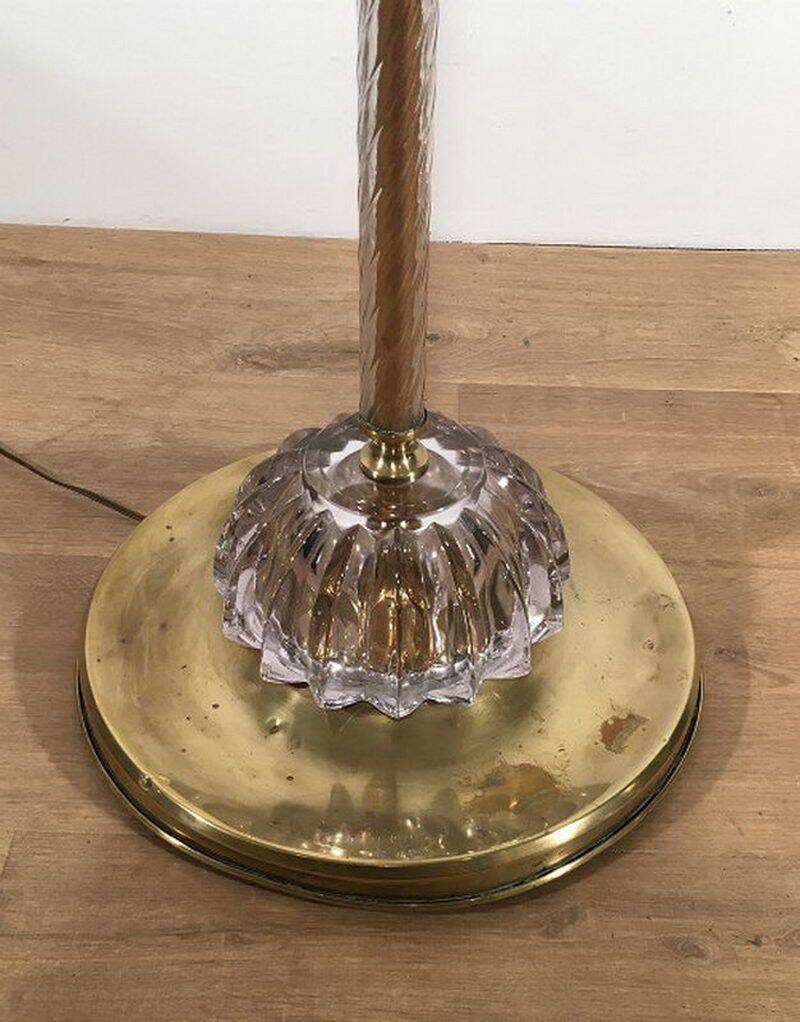 Murano glass floor lamp. Attributed to Barovier & Toso