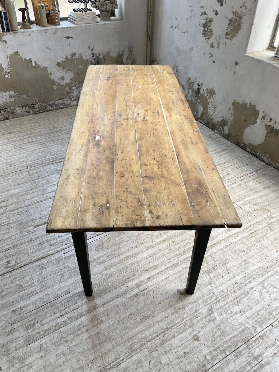 2m pine and oak farmhouse table