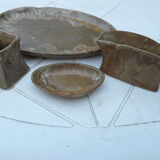 Sandstone smoker's necassary signed Denbac art nouveau