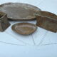 Sandstone smoker's necassary signed Denbac art nouveau