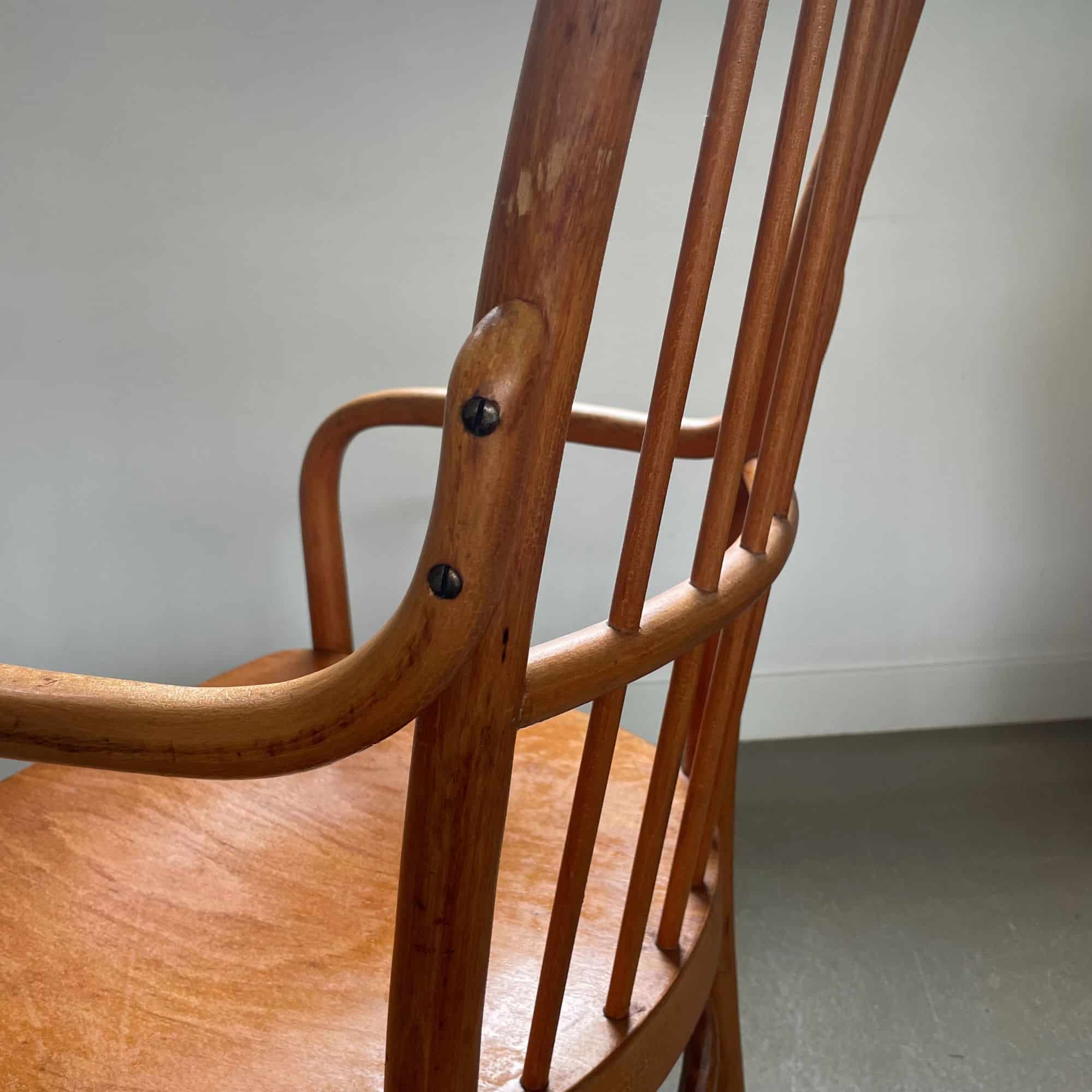 Bentwood armchair model A63-F, design Josef Frank for Thonet, 1930s, Austria