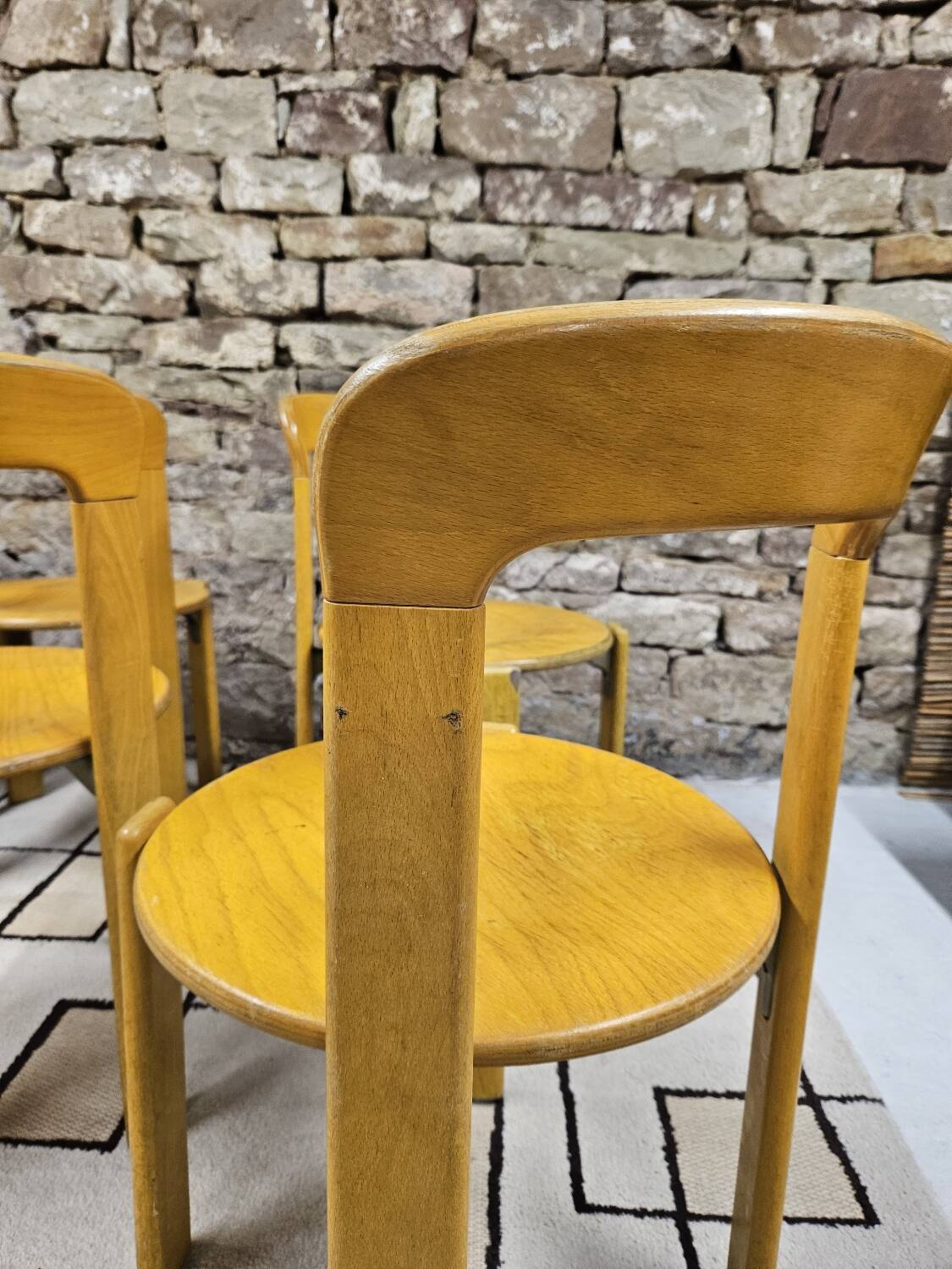 Lot of vintage bruno rey 1970" chairs