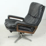 André vandenbrouck for straessle. armchair and ottoman, model 'king chair' and 'king pouf', 1970