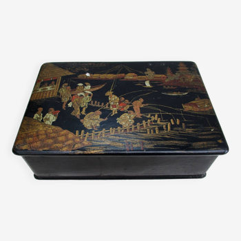 Old napoleon iii box - japanese lacquer