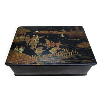 Ancien coffret napoléon iii - laque japon