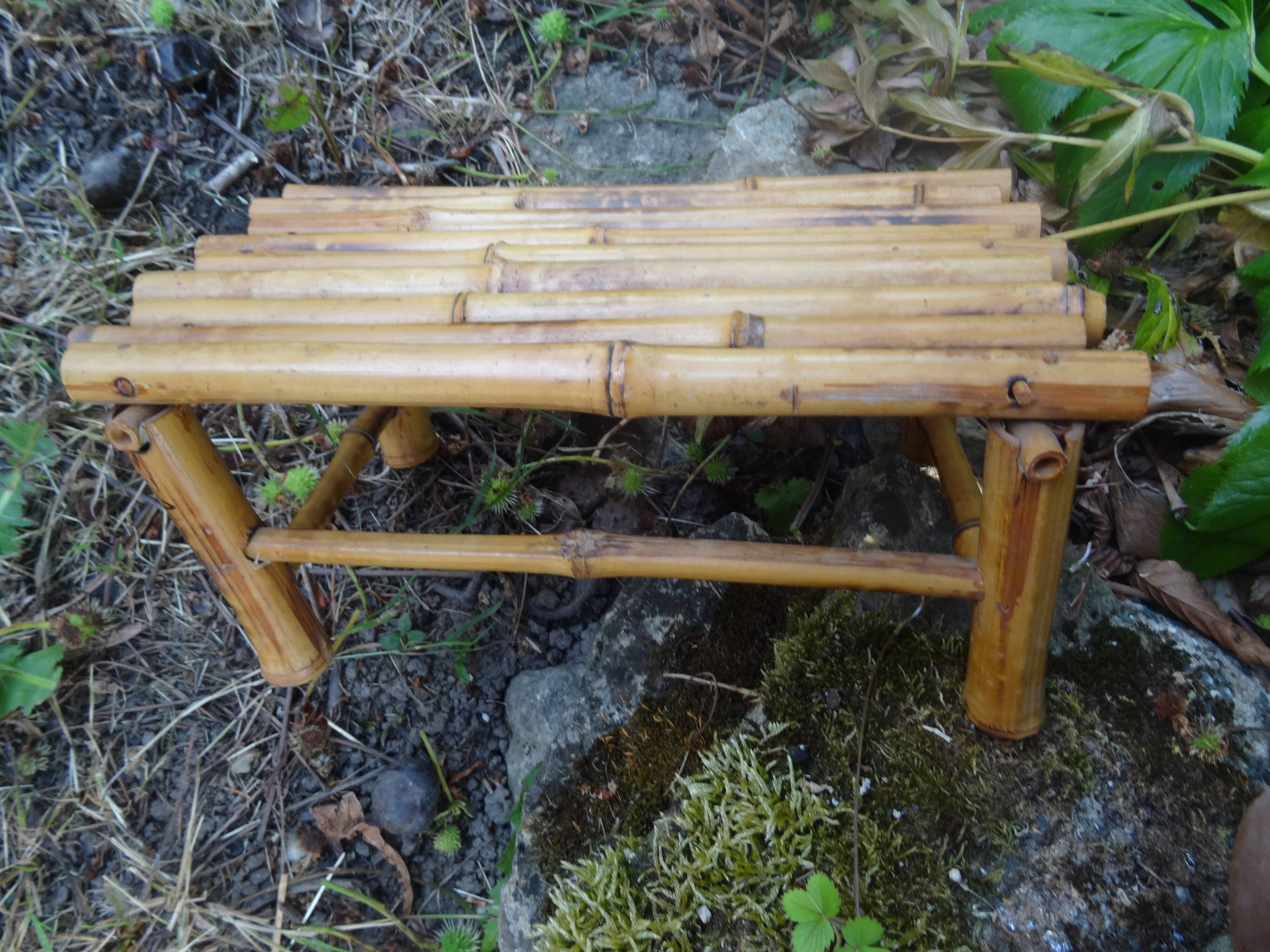 Small bamboo bench