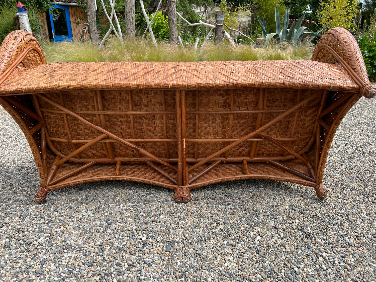 Rattan sofa and armchair