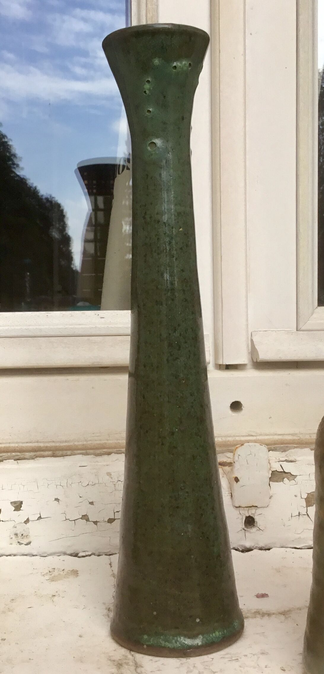 Vintage sandstone vase trio