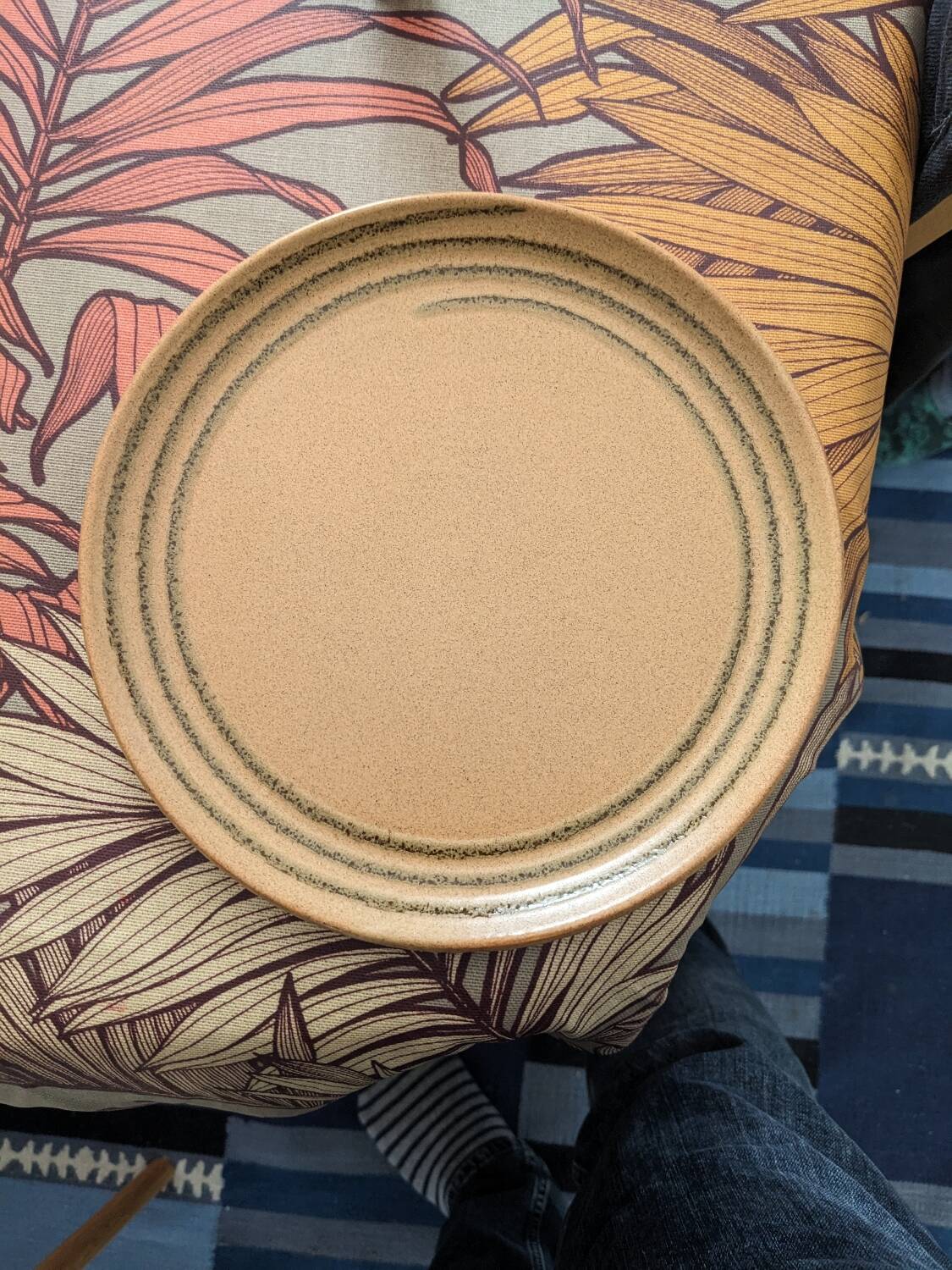 Sarguemines stoneware plate - Artisan d'art