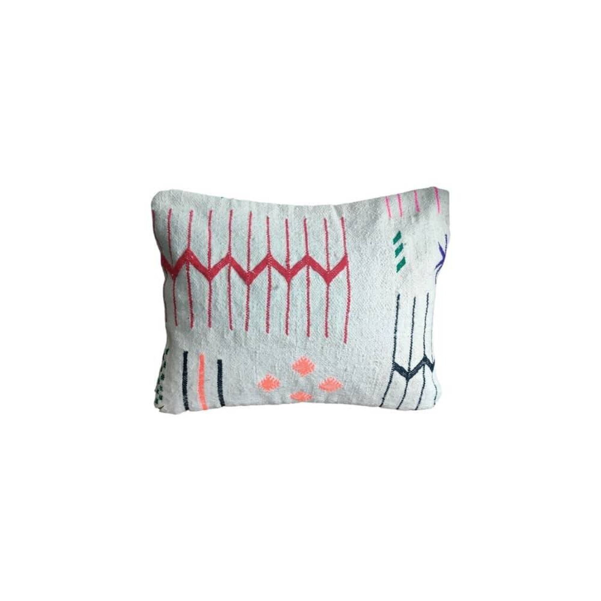 Coussin bohème marocain blanc