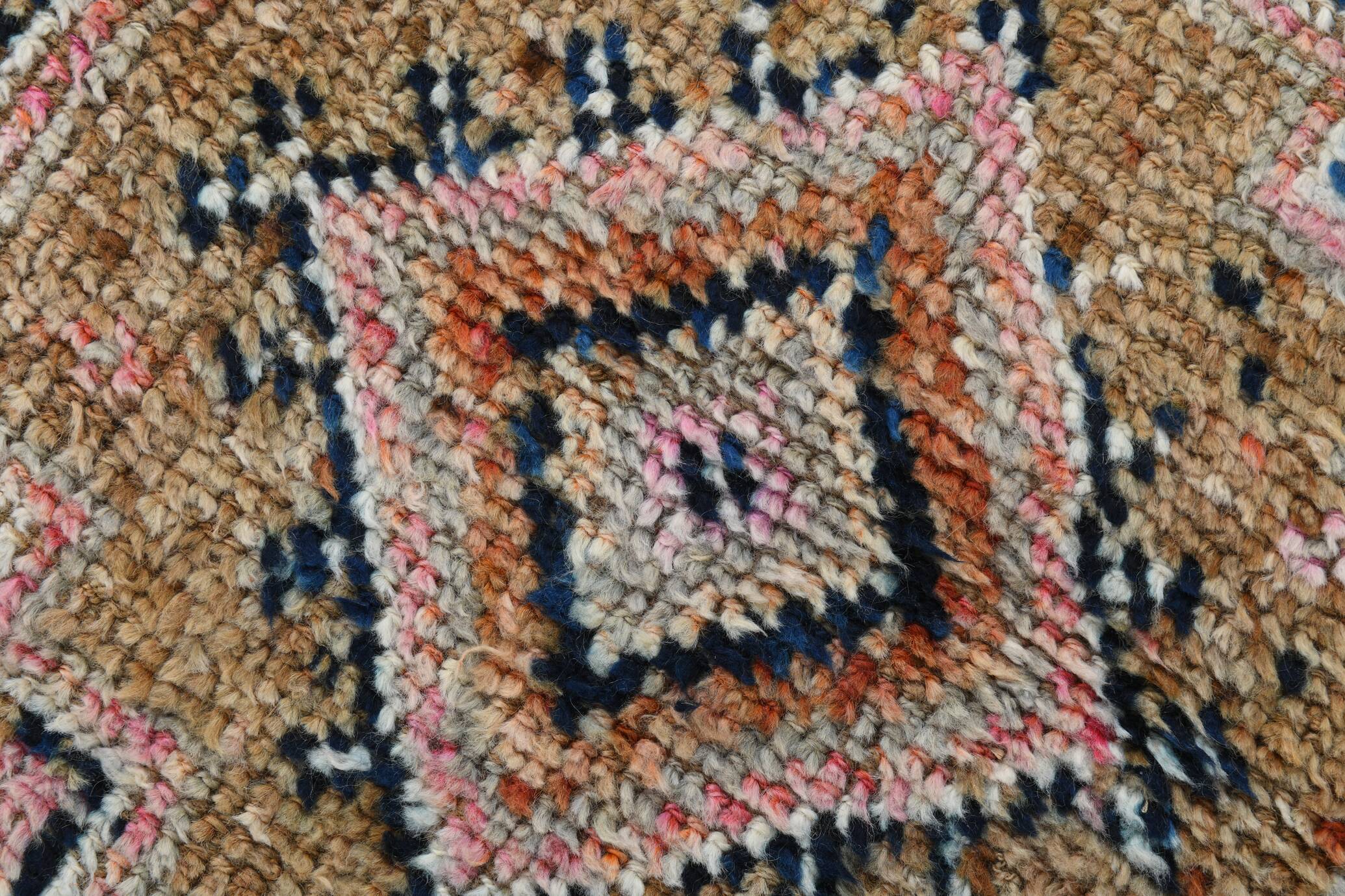 Navy Blue & Green Vintage Runner Rug, 80x323Cm