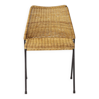 Chaise de pizzeria par Herbert Hirche pour Wilde + Spieth, Allemagne, 1957 – Rotin