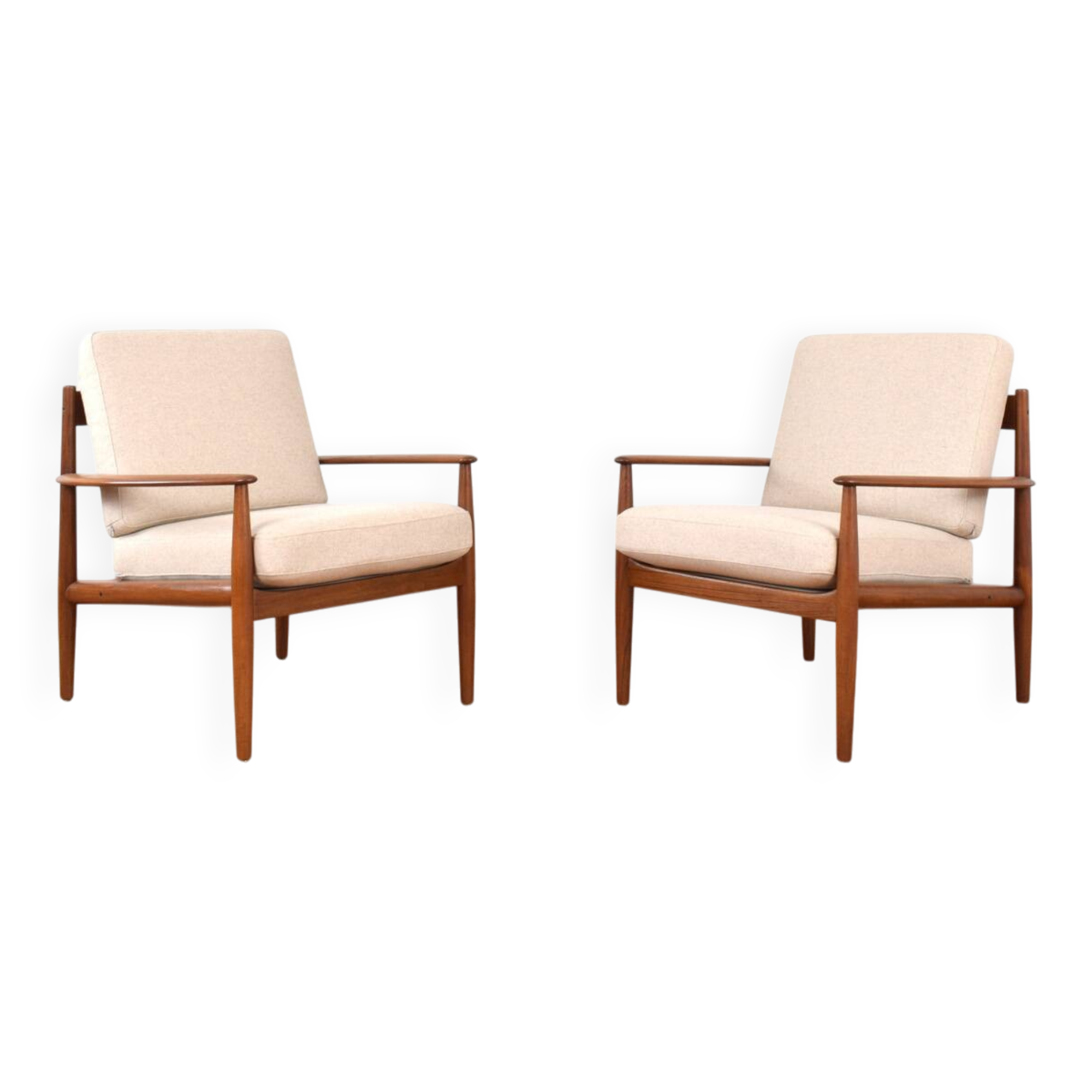 Mid-Century Danish Teak Lounge Chairs by Grete Jalk for France & Son, 1960s