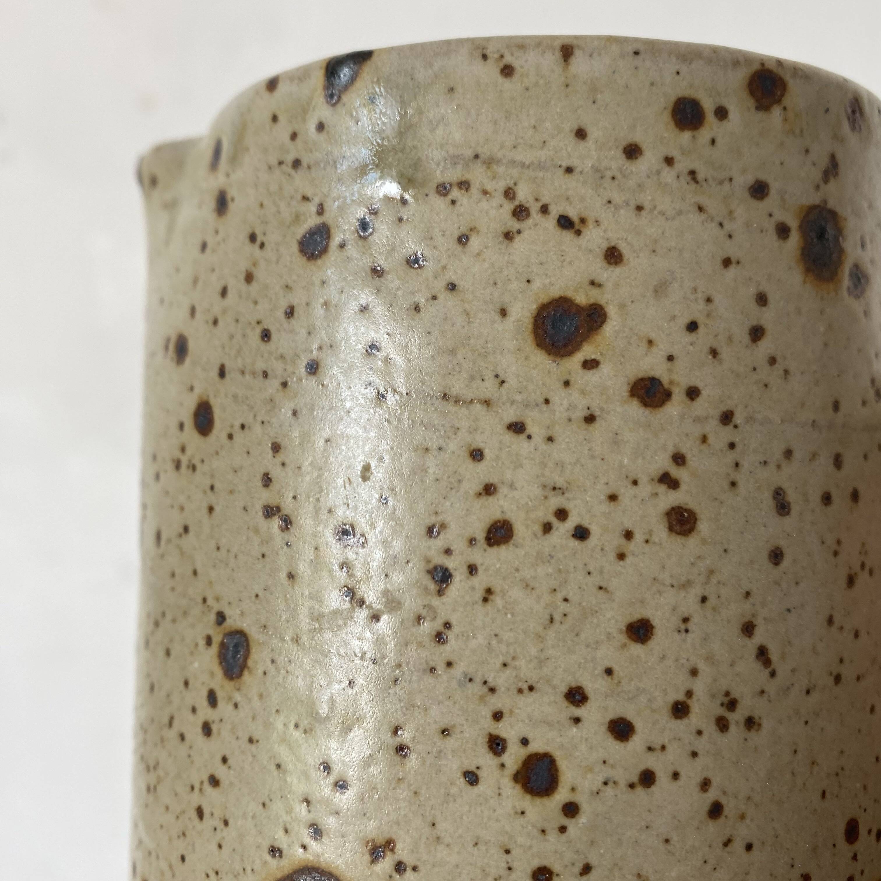 Pyreted stoneware pitcher
