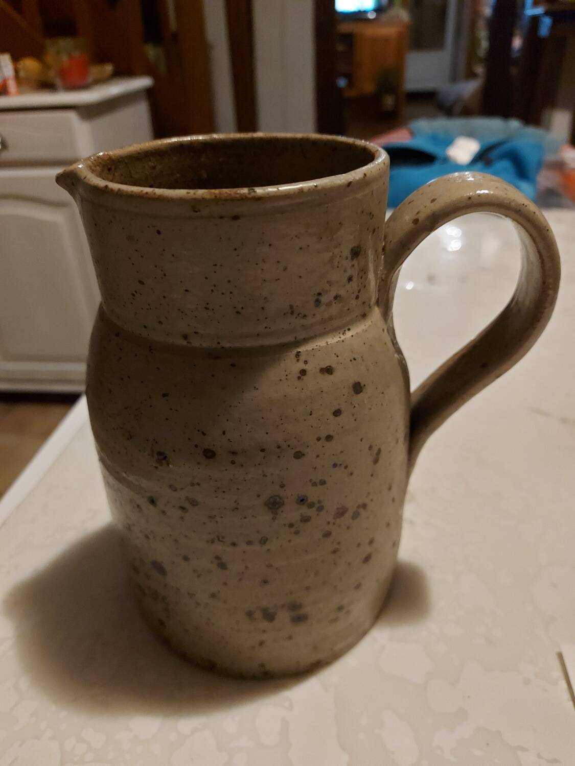 Pitcher in pyrite stoneware