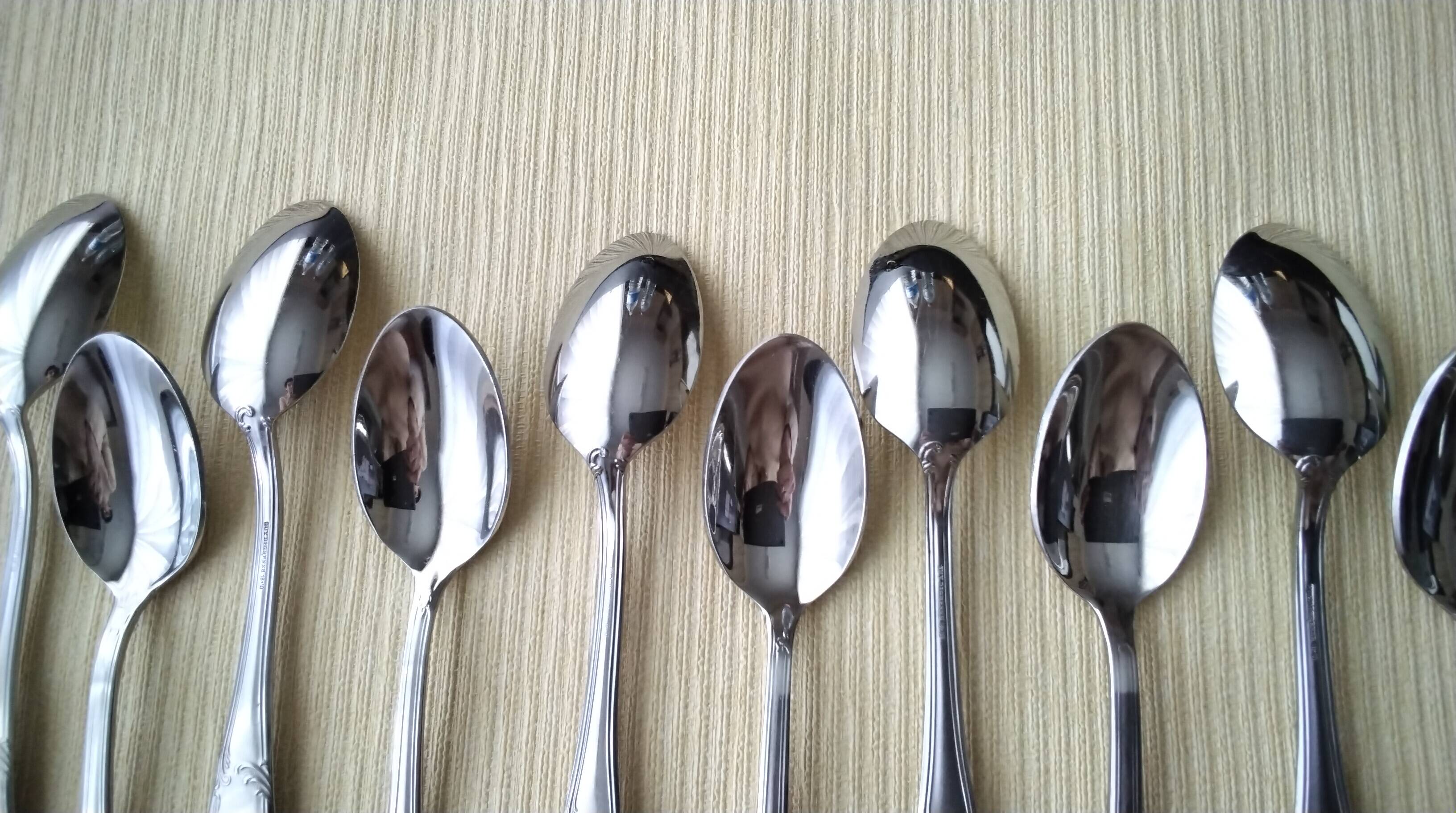 11 Guy Degrenne Rocaille Pattern Teaspoons