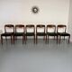 Lot of 6 chairs model 71 Scandinavian design Niels Otto Møller teak an60