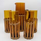 Amber and rattan orangeade service