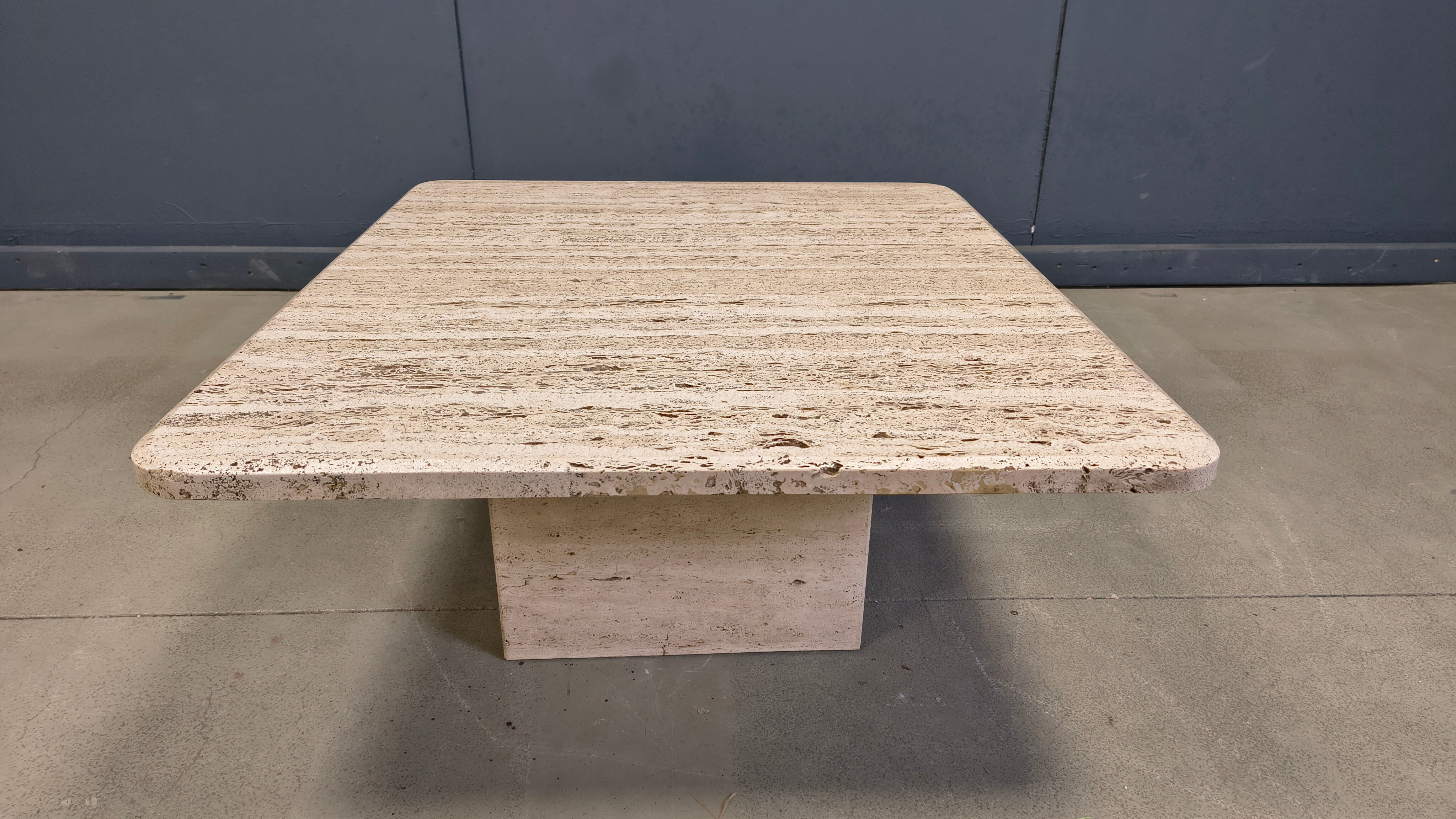 Vintage travertine coffee table, 1970s