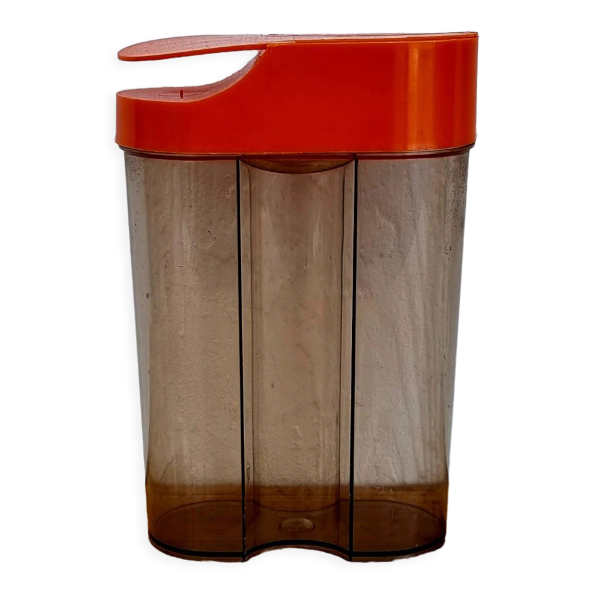 Orange plastic pouring box