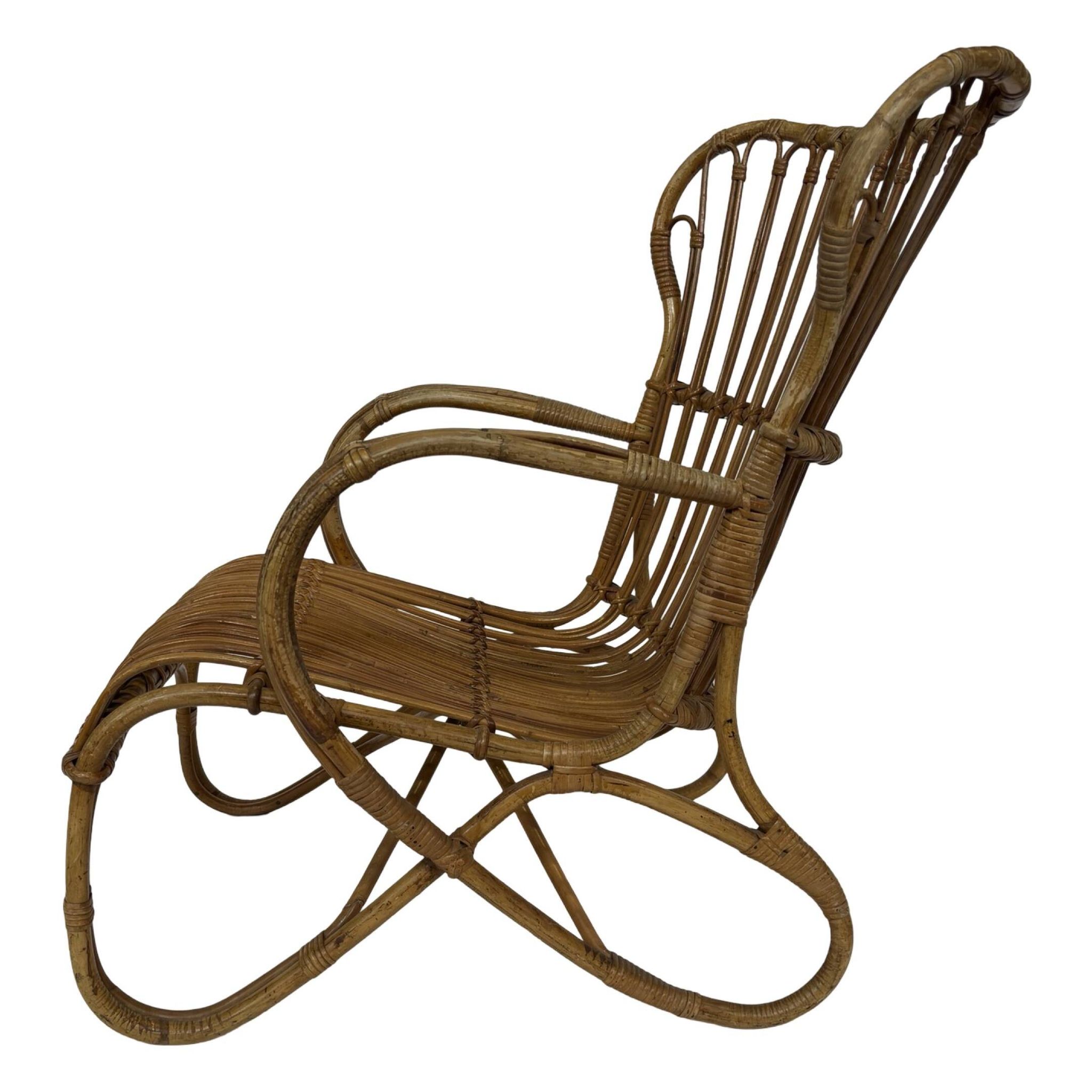 Set of two Belse 8 model Rattan chairs by Dirk van Sliedregt Rohe Noordwolde 1960