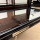 Art Deco Bar Cart in Black Lacquered Mahogany, Mirrored Glass & Chrome, France, 1930