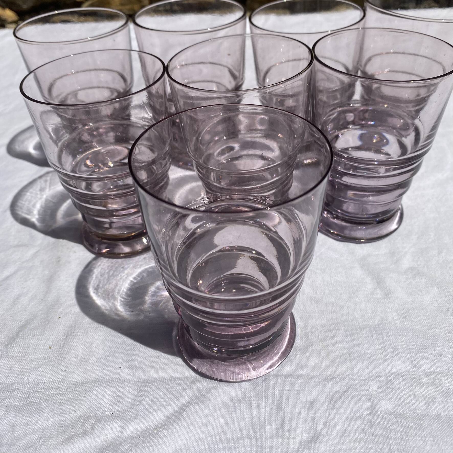 Art Deco water glasses