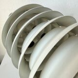 White lacquered metal table lamp from the 60s