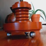 Vintage 50s lamp in varnished wood