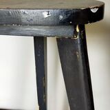 Paire de sellettes tripodes anciennes patine noire