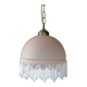 Lustrous suspension in glass paste, glass and ceramic pendants.