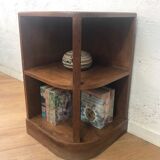 Wooden vintage corner low cabinet