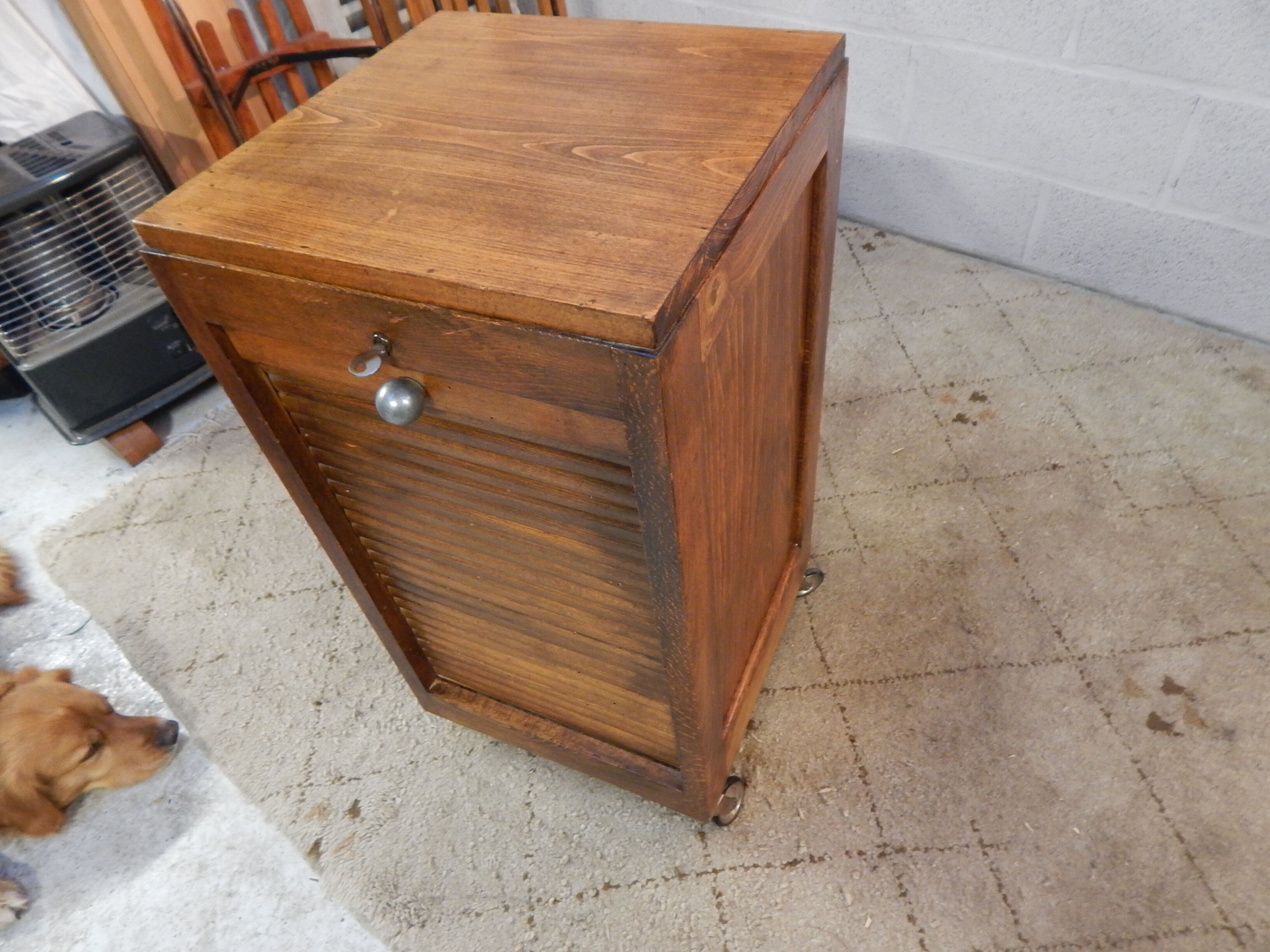 Cabinet in vintage curtain