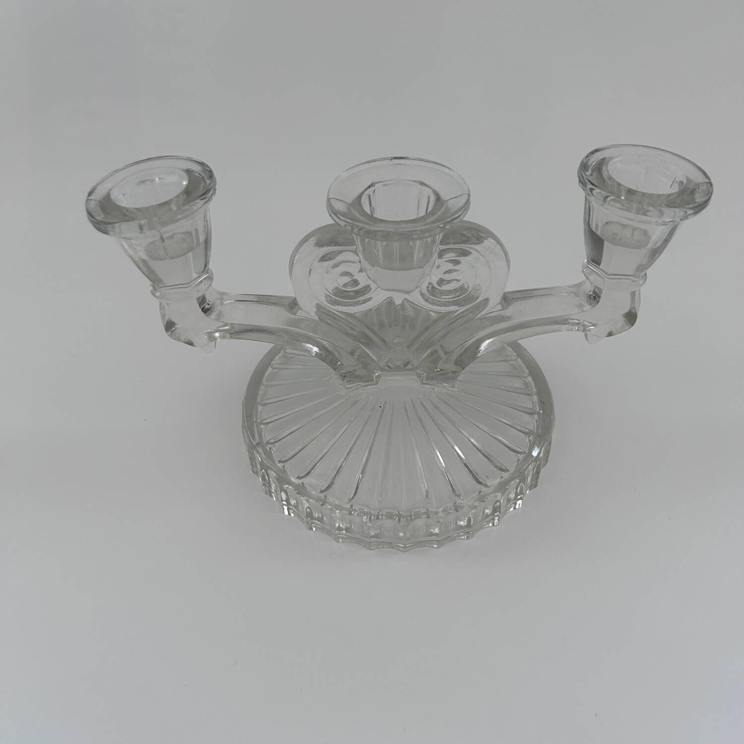 Glass candle holder