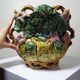 Important antique cache-pot in Onnaing barbotine "Pumpkin" from the early 20th century.