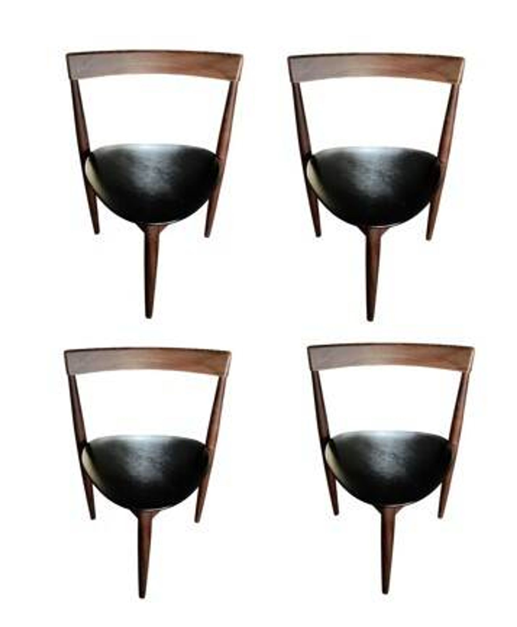 Set of 4 Scandinavian dining chairs by Hans Olsen for Frem Røjle.