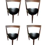 Set of 4 Scandinavian dining chairs by Hans Olsen for Frem Røjle.